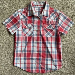 Wrangler 4T Plaid Button Up